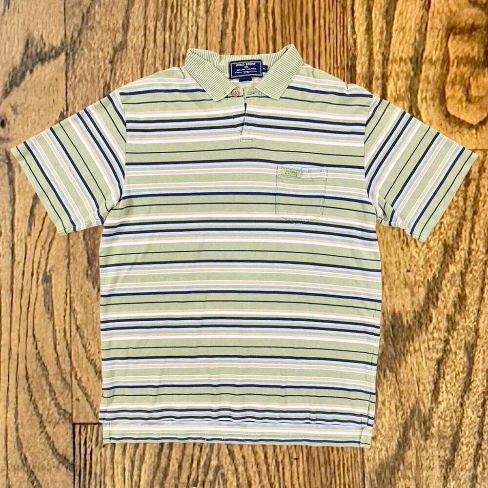 Vintage Ralph Lauren Polo Sport Striped Polo Shirt